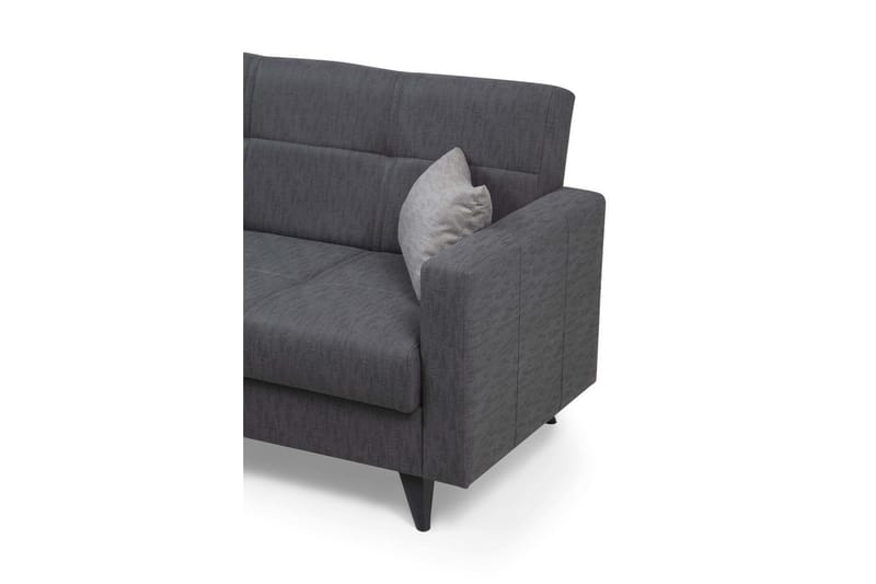 Darcia 2-personers Sovesofa 55x125 cm med Opbevaring i Stof - Antracit - Møbler - Sofaer - Sovesofaer