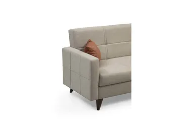 Darcia 3-personers Sovesofa 75x183 cm med Opbevaring i Stof - Beige - Møbler - Sofaer - Sovesofaer
