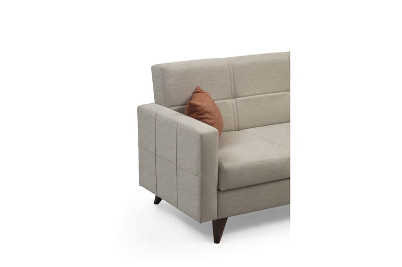 Darcia 3-personers Sovesofa 75x183 cm med Opbevaring i Stof - Beige - Møbler - Sofaer - Sovesofaer