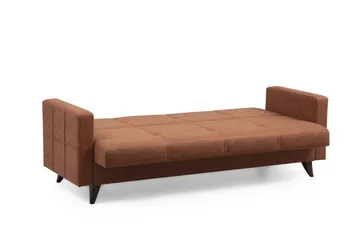 Darcia 3-personers Sovesofa 55x183 cm med Opbevaring i Hør - Terracotta - Møbler - Sofaer - Sovesofaer