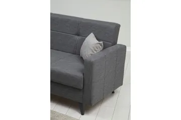 Darcia 3-personers Sovesofa 55x183 cm med Opbevaring i Stof - Grå - Møbler - Sofaer - Sovesofaer