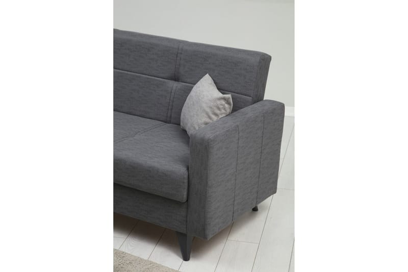 Darcia 3-personers Sovesofa 55x183 cm med Opbevaring i Stof - Grå - Møbler - Sofaer - Sovesofaer