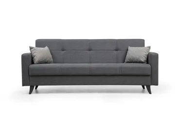 Darcia 3-personers Sovesofa 55x183 cm med Opbevaring i Stof - Grå - Møbler - Sofaer - Sovesofaer