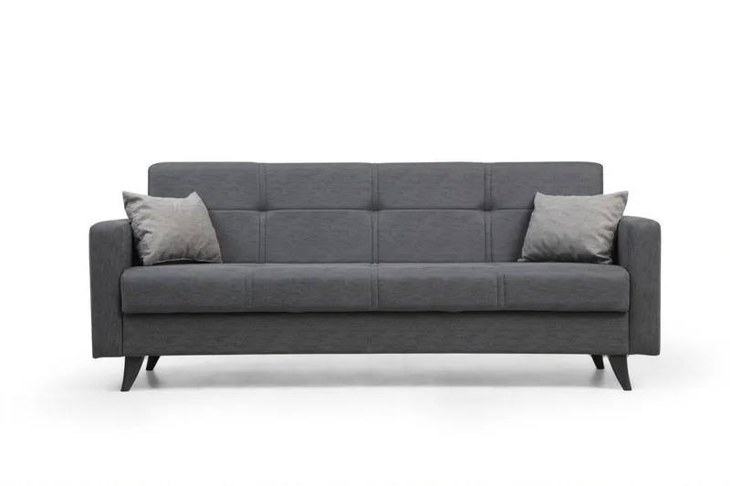 Darcia 3-personers Sovesofa 55x183 cm med Opbevaring i Stof, Grå