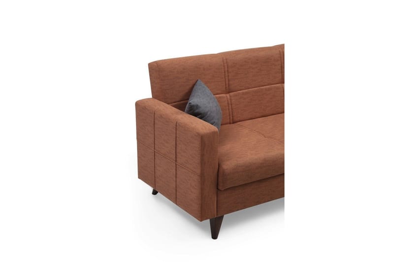 Darcia 3-personers Sovesofa 55x183 cm med Opbevaring i Hør - Terracotta - Møbler - Sofaer - Sovesofaer