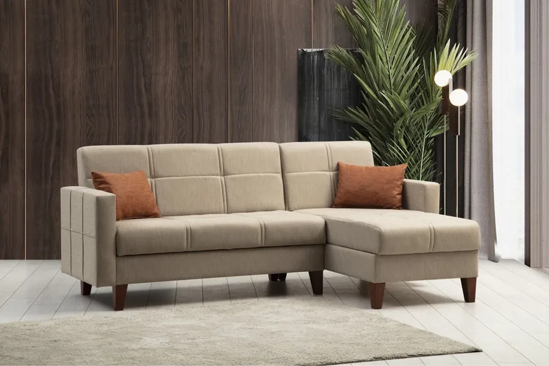 Darcia Sovesofa med Chaiselong 3-personers, Beige