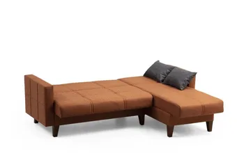 Darcia Sovesofa med Chaiselong 3-personers - Rød - Møbler - Sofaer - Sovesofaer
