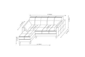 Darcia Sovesofa med Chaiselong 3-personers - Beige - Møbler - Sofaer - Sovesofaer