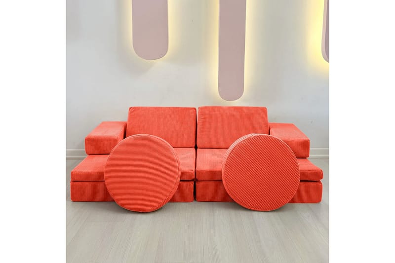 Deliones Sovesofa - Orange - Møbler - Sofaer - Sovesofaer
