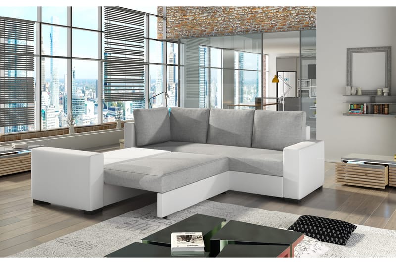 Delta hjørnesovesofa - Grå / Sort - Møbler - Sofaer - Sovesofaer