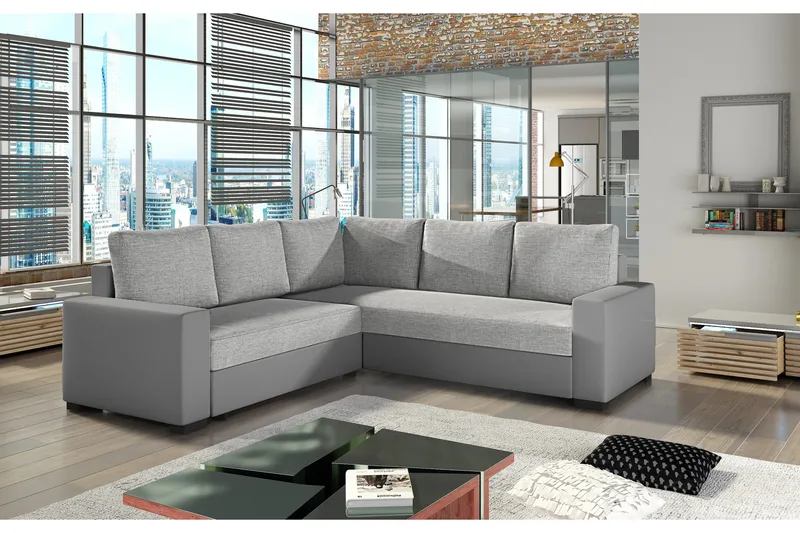 Delta hjørnesovesofa, Grå