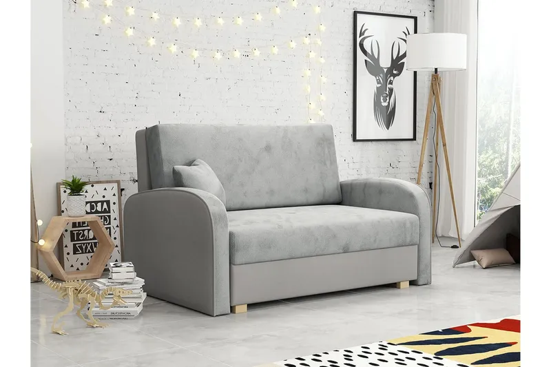 Denegal 2-sits Bäddsoffa Ljusgrå - Møbler - Sofaer - Sovesofaer