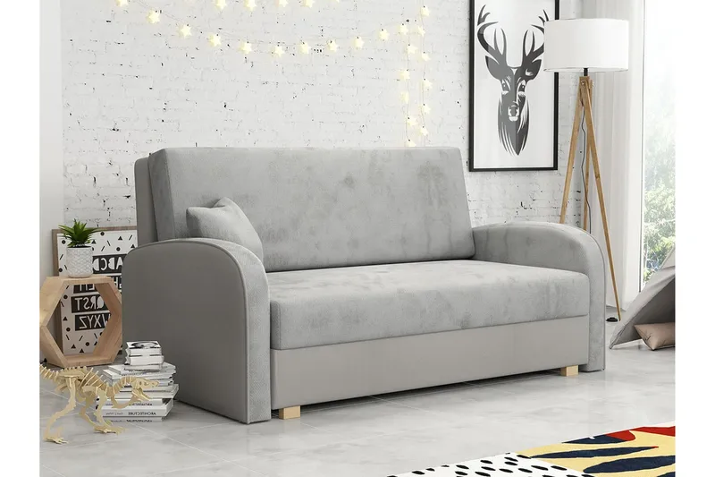 Denegal 2-sits Bäddsoffa NO_BRAND Light grey/Dark grey - Møbler - Sofaer - Sovesofaer