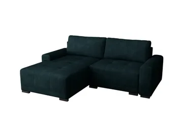 Denegal 2-personers Venstrevendt Sovesofa med Opbevaring 130x190 cm i Fløjl - Grøn - Møbler - Sofaer - Sovesofaer