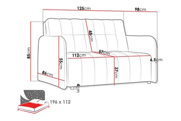 Denegal 2-personers sovesofa - Møbler - Sofaer - Sovesofaer