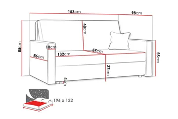 Denegal 2-personers Sovesofa - Mørkegrøn - Møbler - Sofaer - Sovesofaer