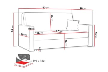 Denegal 2-personers Sovesofa - Mørkeblå - Møbler - Sofaer - Sovesofaer