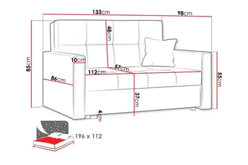 Denegal 2-personers Sovesofa - Mørkegrøn/Blå - Møbler - Sofaer - Sovesofaer