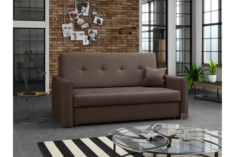 Denegal 2-personers Sovesofa - Mørkebrun - Møbler - Sofaer - Sovesofaer