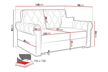 Denegal 2-personers Sovesofa - Mørkegrå - Møbler - Sofaer - Sovesofaer