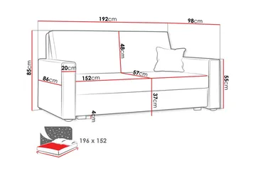 Denegal 2-personers sovesofa - Møbler - Sofaer - Sovesofaer