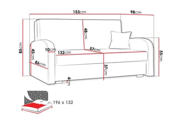 Denegal 2-personers sovesofa - Møbler - Sofaer - Sovesofaer