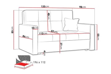 Denegal 2-personers Sovesofa - Mørkebrun - Møbler - Sofaer - Sovesofaer