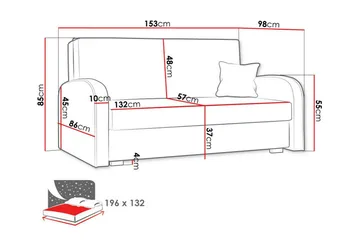 Denegal 2-personers sovesofa - Møbler - Sofaer - Sovesofaer