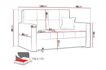 Denegal 2-personers Sovesofa - Møbler - Sofaer - Sovesofaer