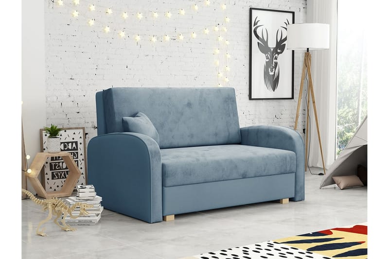 Denegal 2-personers Sovesofa - Lyseblå/Mørkeblå - Møbler - Sofaer - Sovesofaer