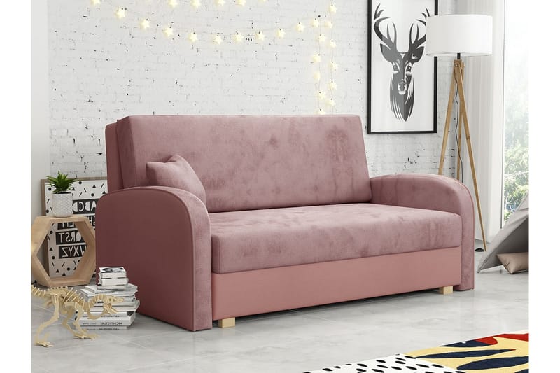 Denegal 2-personers Sovesofa - Lyserød - Møbler - Sofaer - Sovesofaer