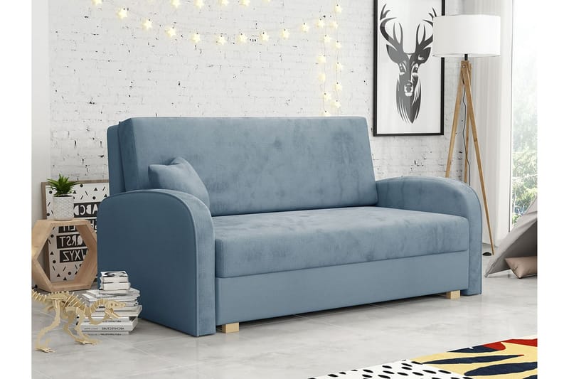 Denegal 2-personers Sovesofa - Lyseblå/Mørkeblå - Møbler - Sofaer - Sovesofaer