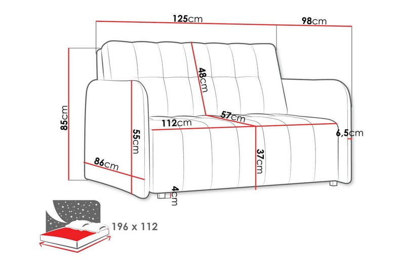 Denegal 2-personers Sovesofa - Brun - Møbler - Sofaer - Sovesofaer