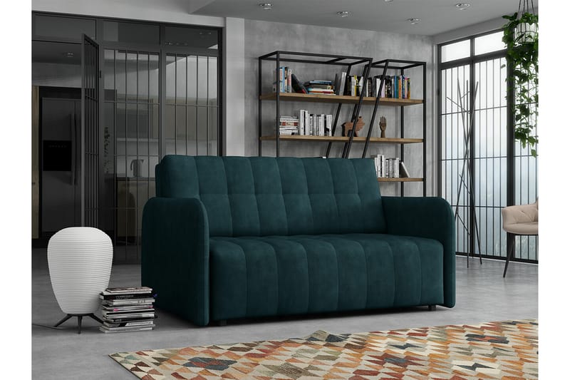 Denegal 2-personers Sovesofa - Mørkegrøn/Blå - Møbler - Sofaer - Sovesofaer