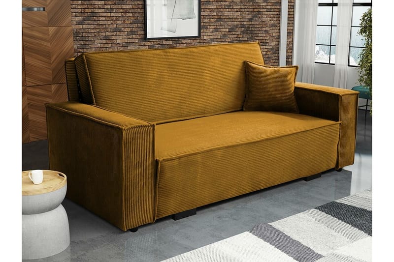 Denegal 2-personers Sovesofa - Gul - Møbler - Sofaer - Sovesofaer