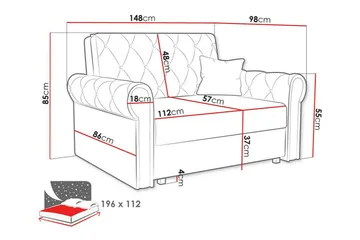 Denegal 2-personers Sovesofa - Beige - Møbler - Sofaer - Sovesofaer
