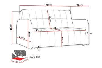 Denegal 2-personers sovesofa - Møbler - Sofaer - Sovesofaer