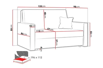 Denegal 2-personers Sovesofa - Brun - Møbler - Sofaer - Sovesofaer