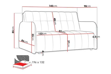 Denegal 2-personers sovesofa - Møbler - Sofaer - Sovesofaer