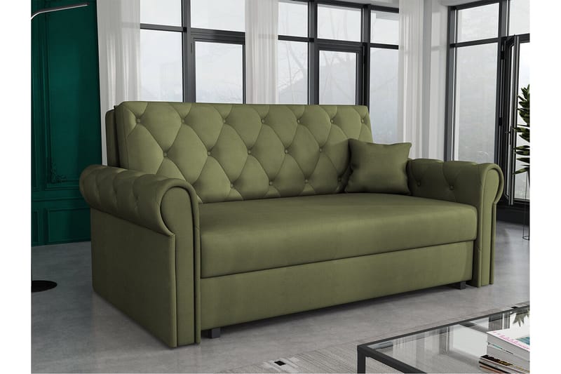 Denegal 2-personers Sovesofa - Mørkegrøn - Møbler - Sofaer - Sovesofaer