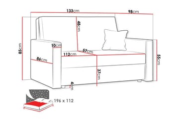 Denegal 2-personers Sovesofa - Mørkegrøn - Møbler - Sofaer - Sovesofaer