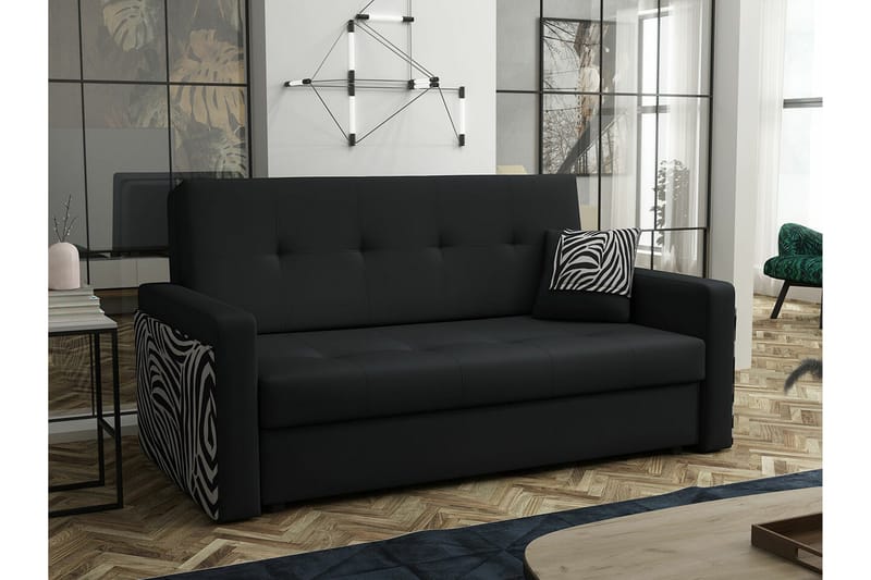 Denegal 3-sits Bäddsoffa Black - Møbler - Sofaer - Sovesofaer