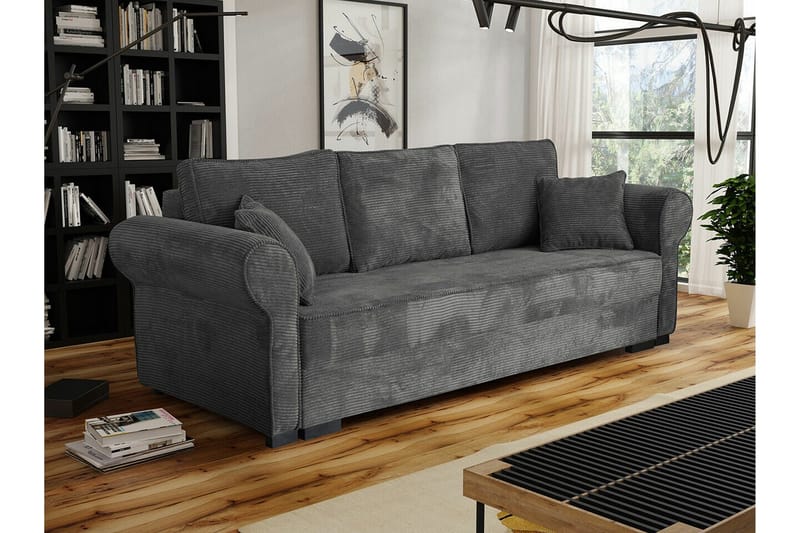Denegal 3-sits Bäddsoffa Dark grey - Møbler - Sofaer - Sovesofaer