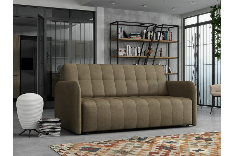 Denegal 3-sits Bäddsoffa NO_BRAND Brown - Møbler - Sofaer - Sovesofaer