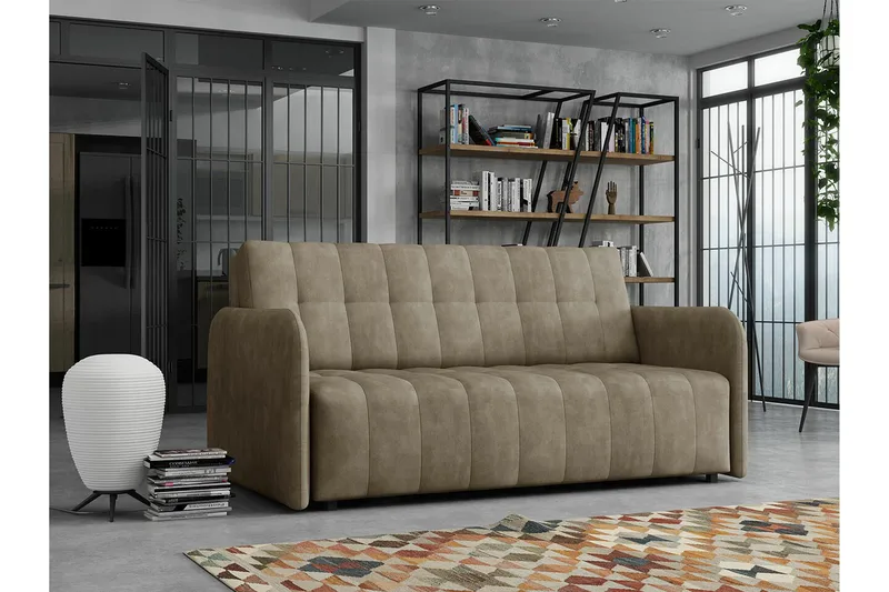 Denegal 3-sits Bäddsoffa NO_BRAND Brown - Møbler - Sofaer - Sovesofaer