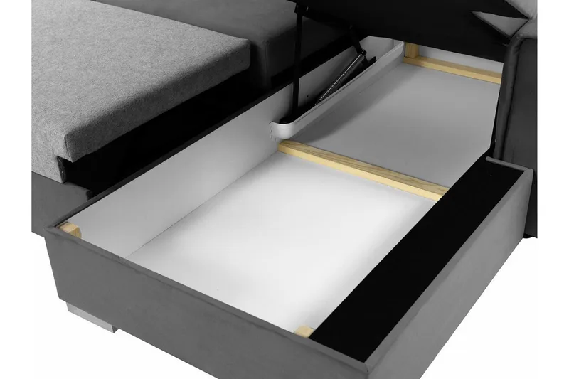 Denegal 3-sits Hörnbäddsoffa Dark grey - Møbler - Sofaer - Sovesofaer