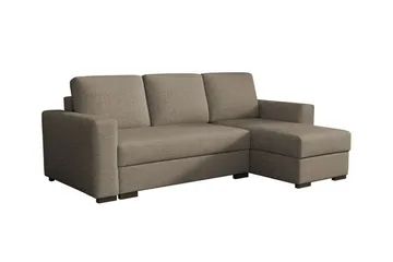 Denegal 3-personers Hjørnesovesofa - Lysebrun - Møbler - Sofaer - Sovesofaer