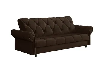 Denegal 3-personers Sovesofa - Mørkebrun - Møbler - Sofaer - Sovesofaer