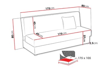 Denegal 3-personers sovesofa - Møbler - Sofaer - Sovesofaer