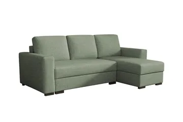 Denegal 3-personers Hjørnesovesofa - Grøn - Møbler - Sofaer - Sovesofaer